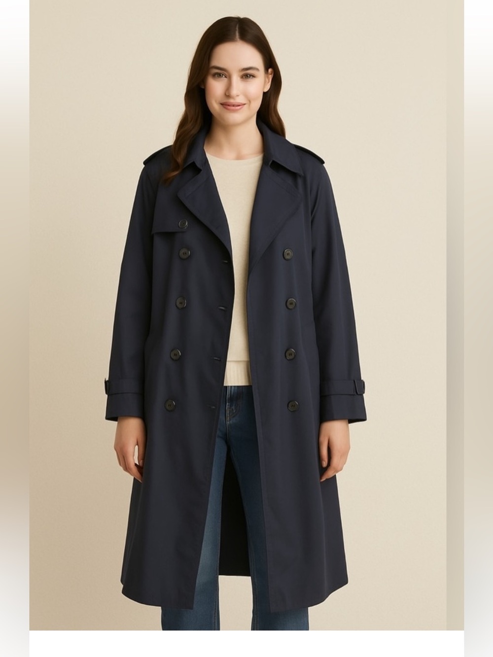 William Wallace Navy Trench Coat - Sz 16
